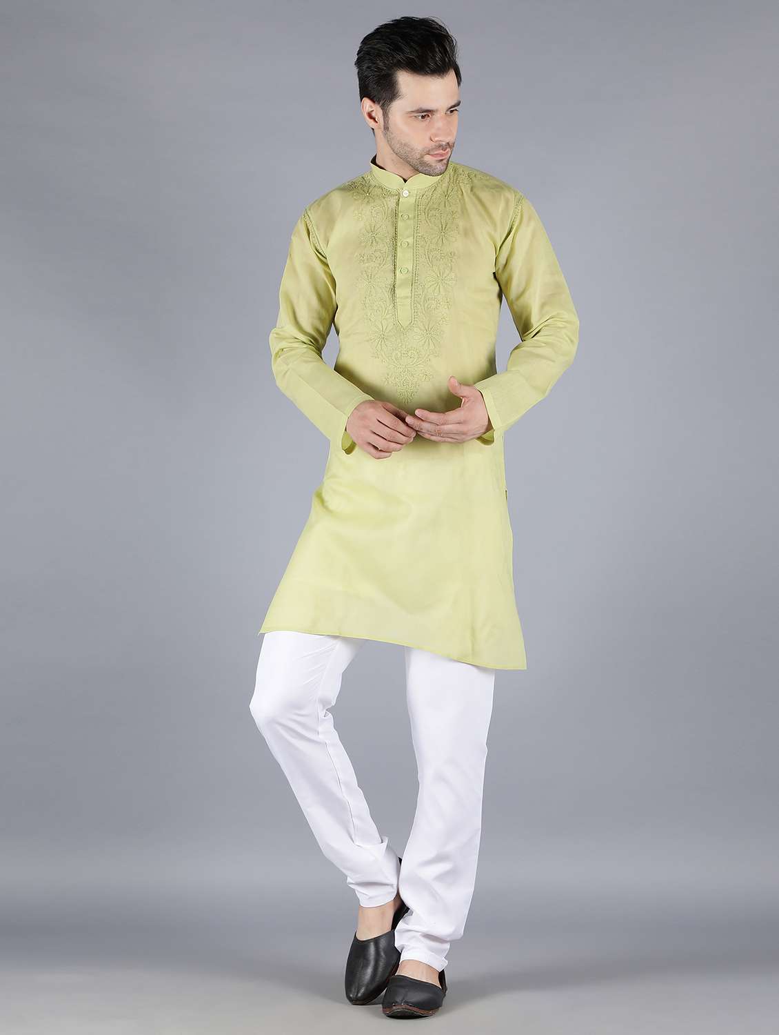 embroidered long kurta