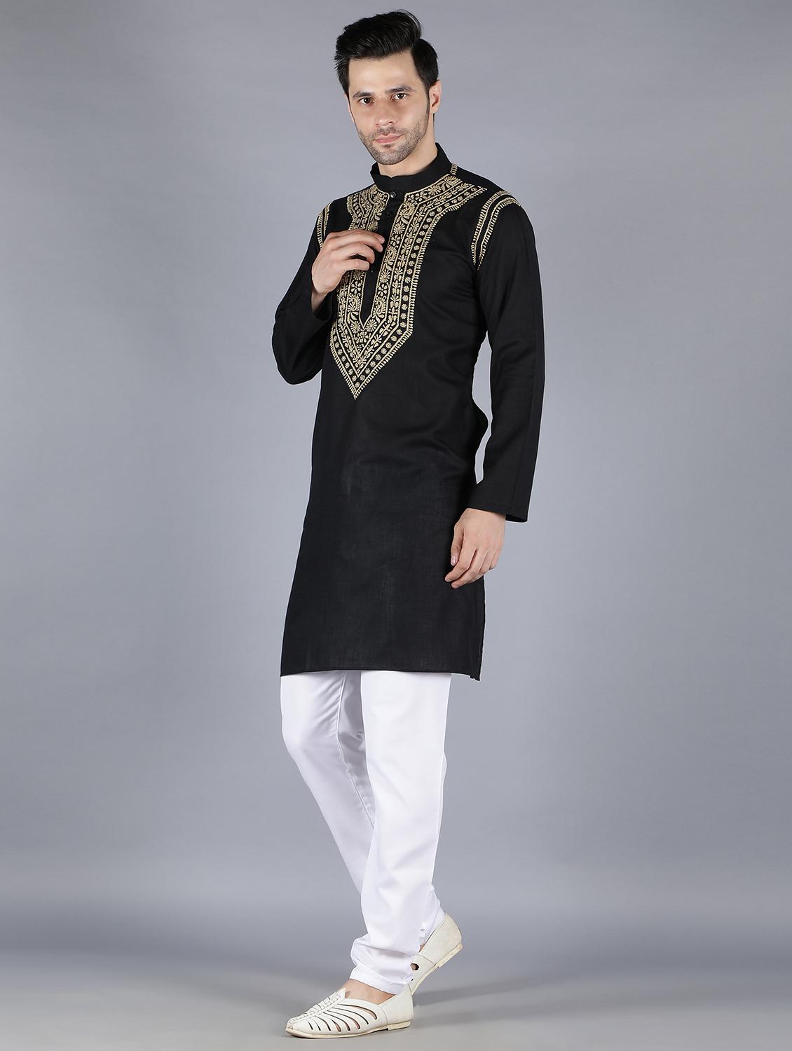 embroidered long kurta - 18602016 - Standard Image - 1