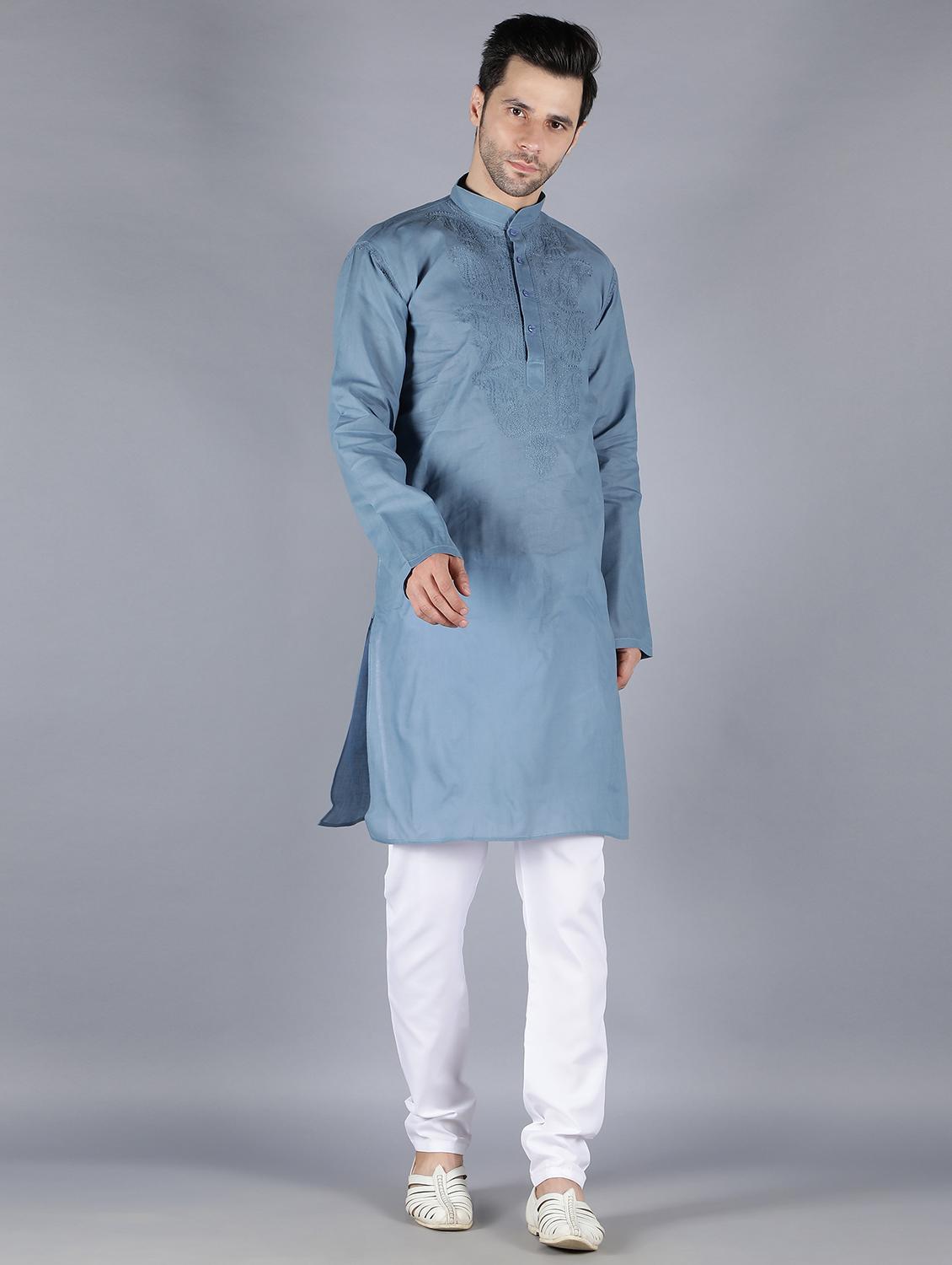 embroidered long kurta