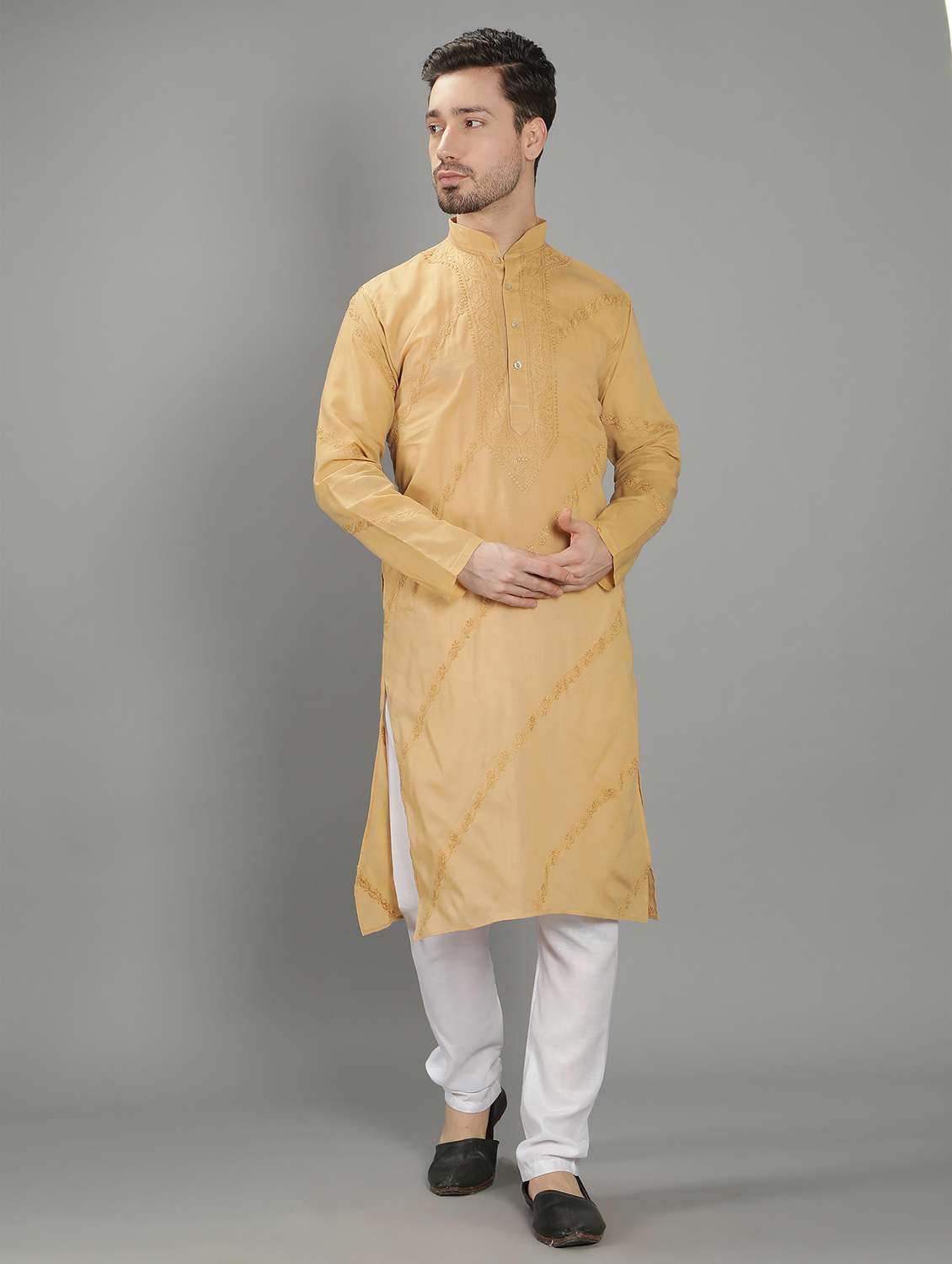 embroidered long kurta
