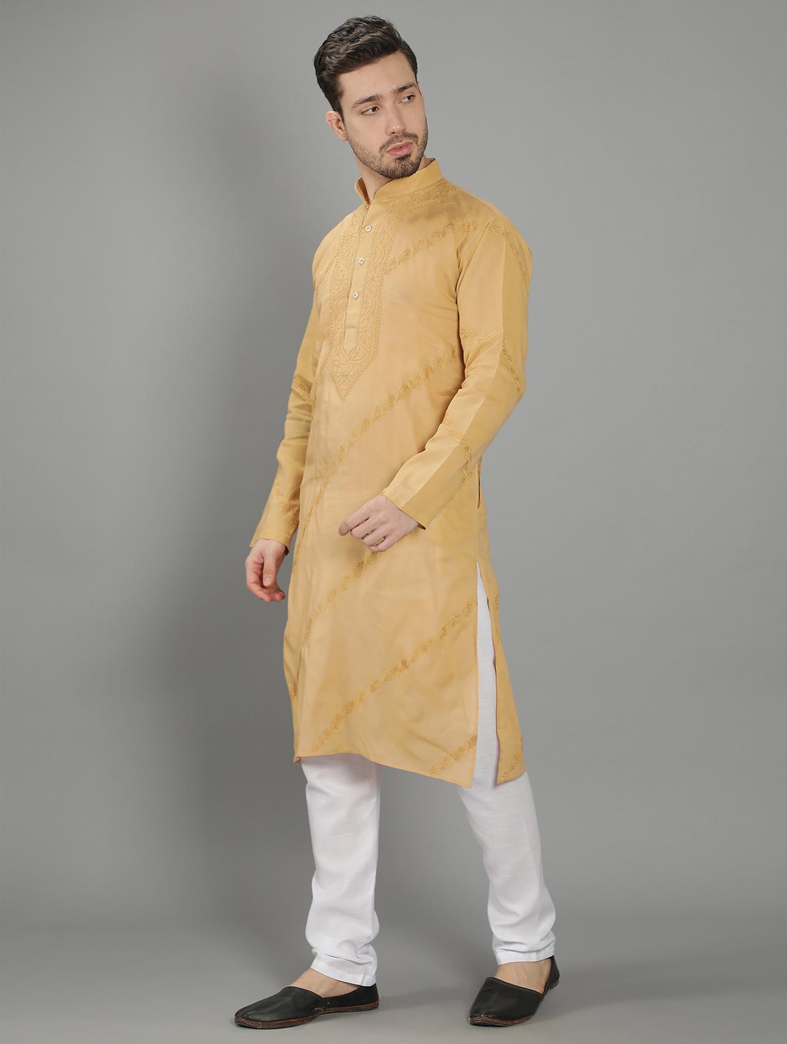 embroidered long kurta - 18602019 - Standard Image - 1