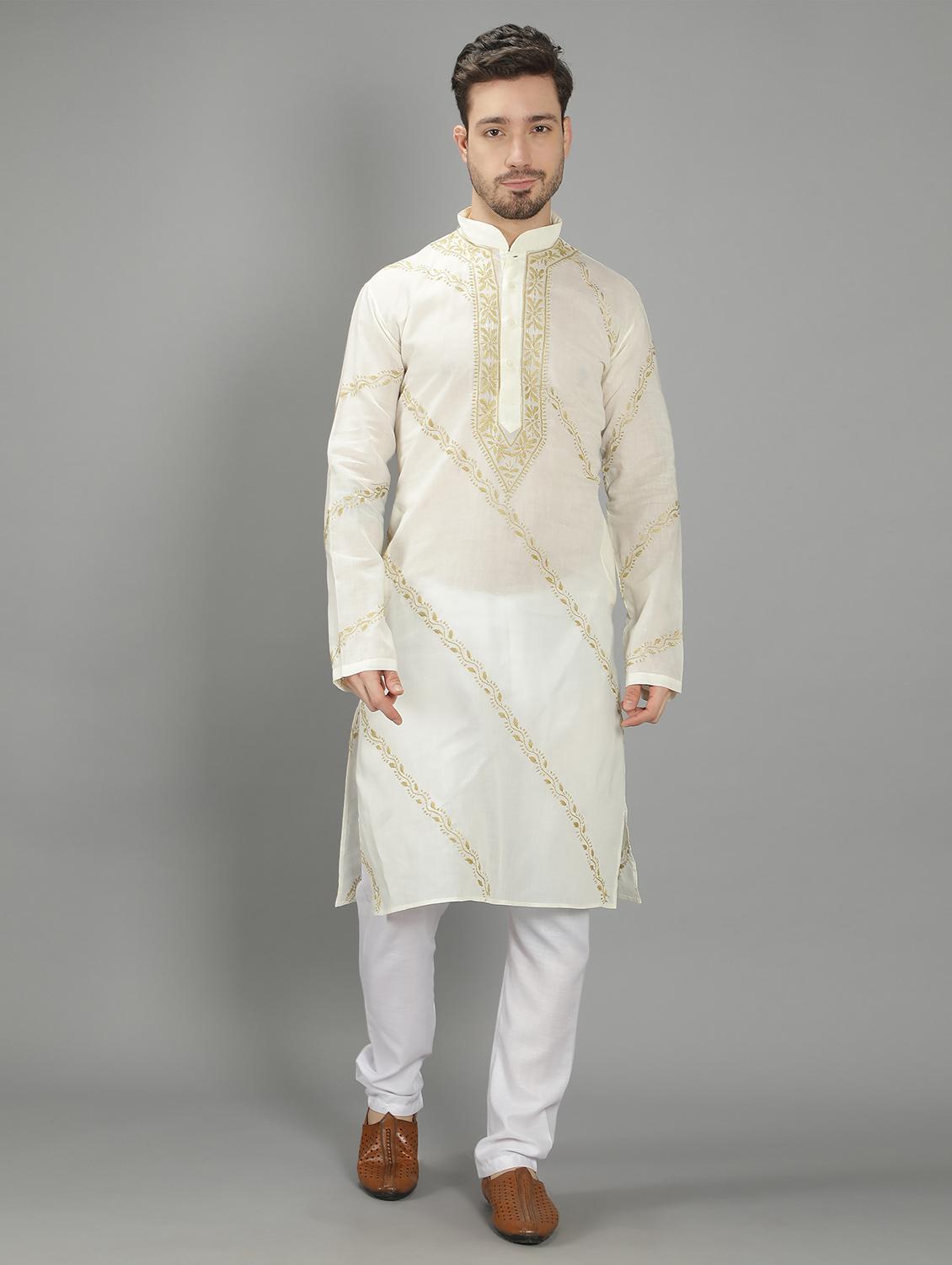 embroidered long kurta - 18602021 -  Zoom Image - 0