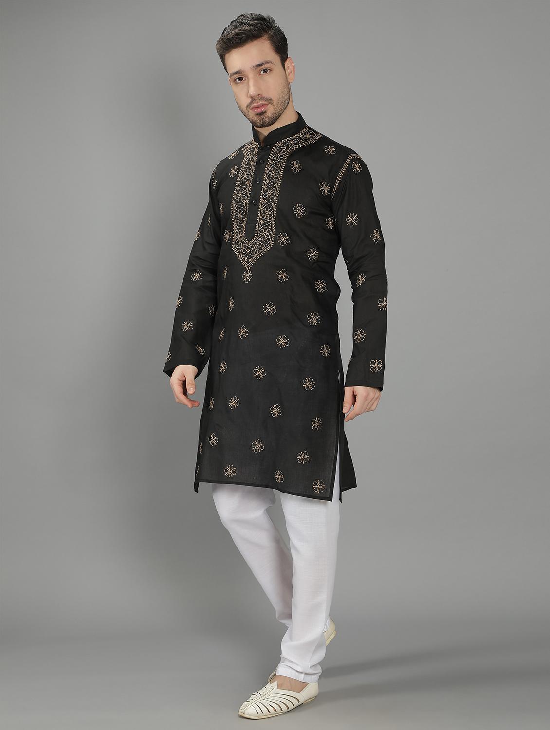embroidered long kurta - 18602024 -  Standard Image - 1