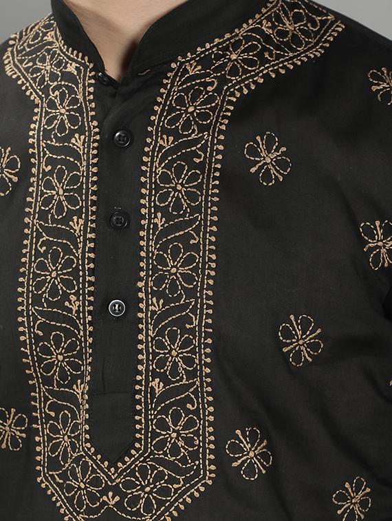 embroidered long kurta - 18602024 - Standard Image - 4