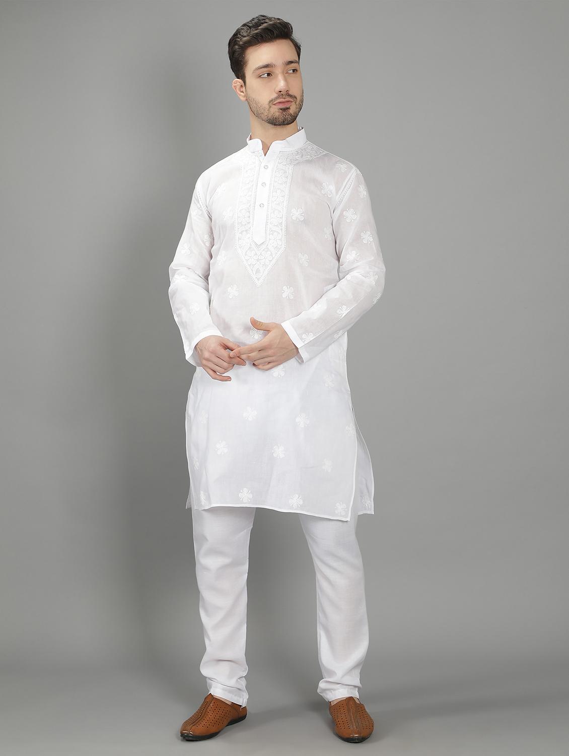 embroidered long kurta - 18602028 - Zoom Image - 0