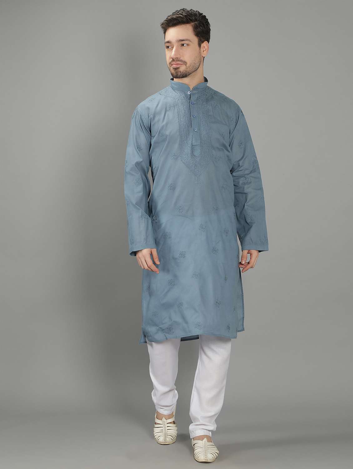 embroidered long kurta
