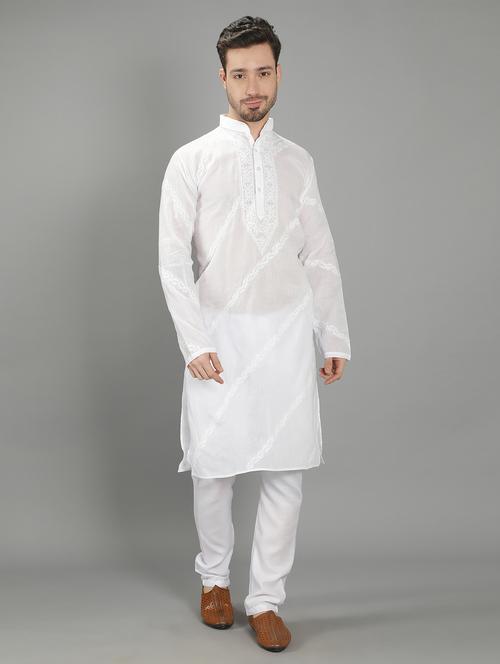 embroidered long kurta - 18602034 - Standard Image - 0