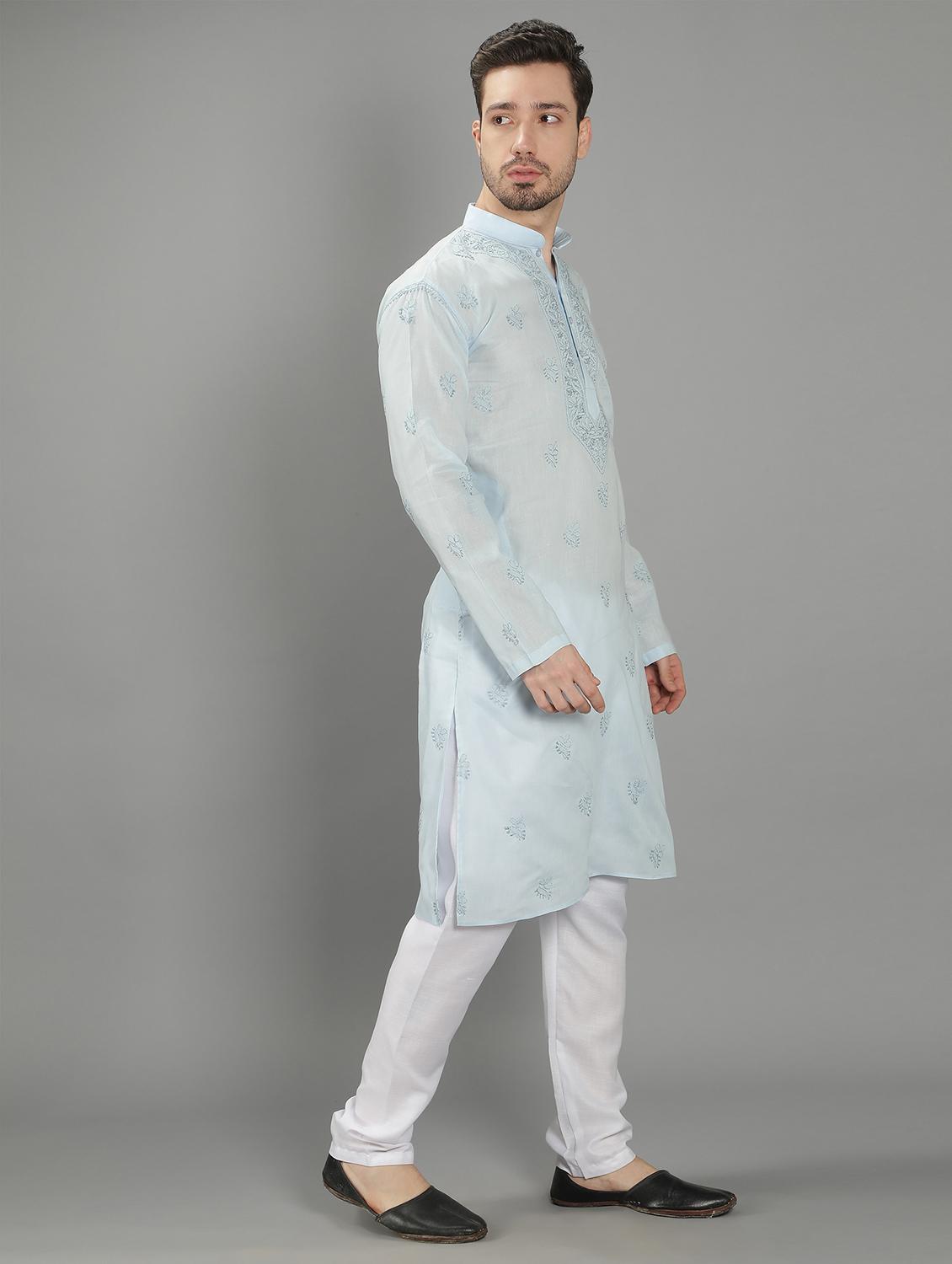 embroidered long kurta - 18602036 - Standard Image - 1