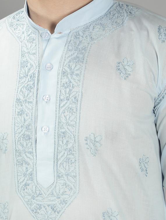embroidered long kurta - 18602036 - Standard Image - 4