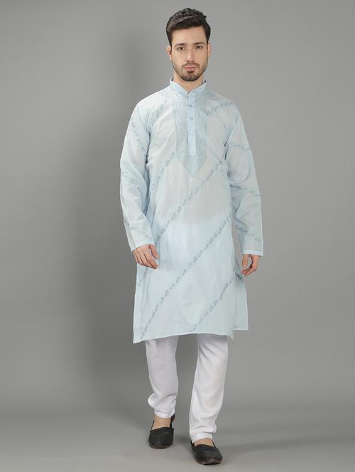 embroidered long kurta - 18602037 -  Standard Image - 0
