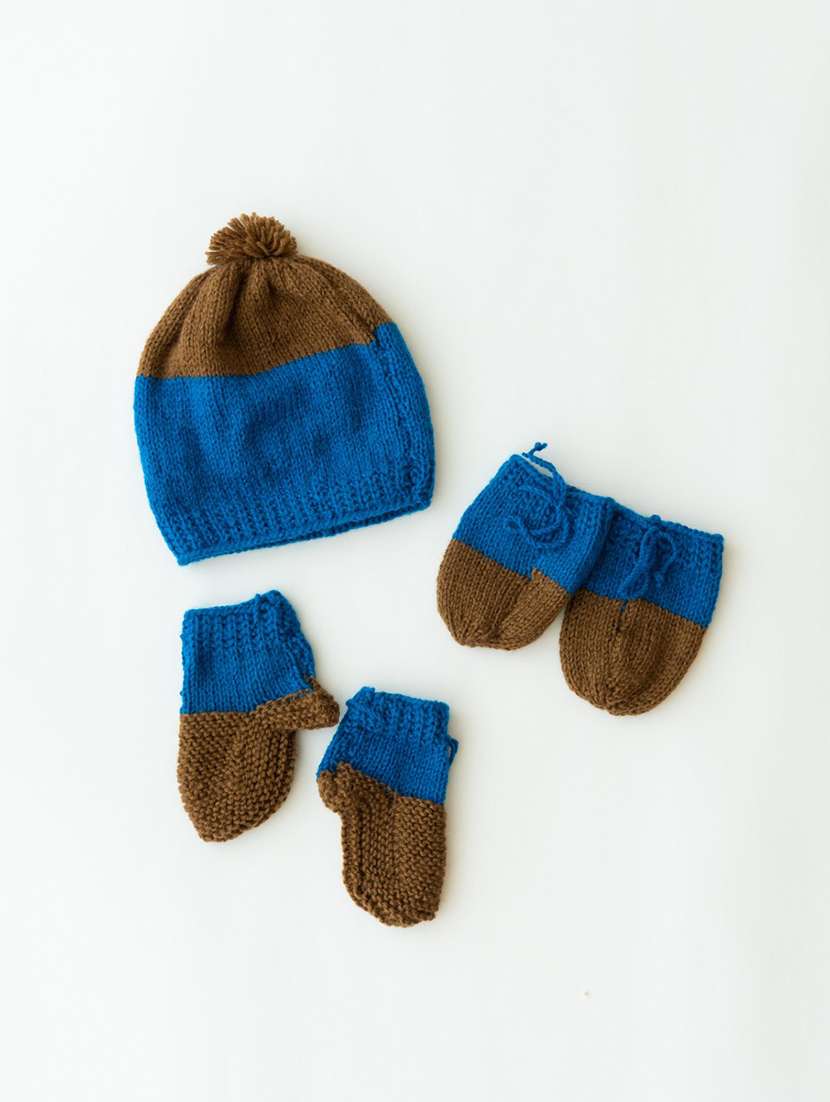 boys self design hat, gloves and shoes combo set  - 18602349 -  Standard Image - 1