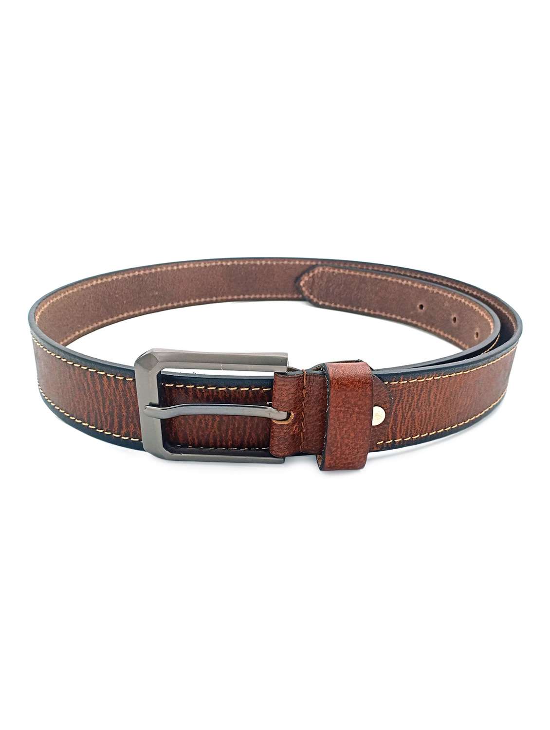 brown leather belt