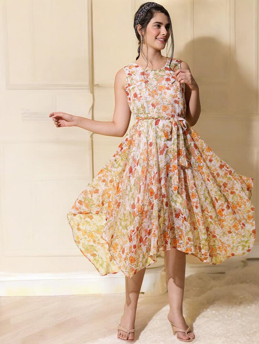 women's asymmetric floral dress - 18603768 -  Zoom Image - 0