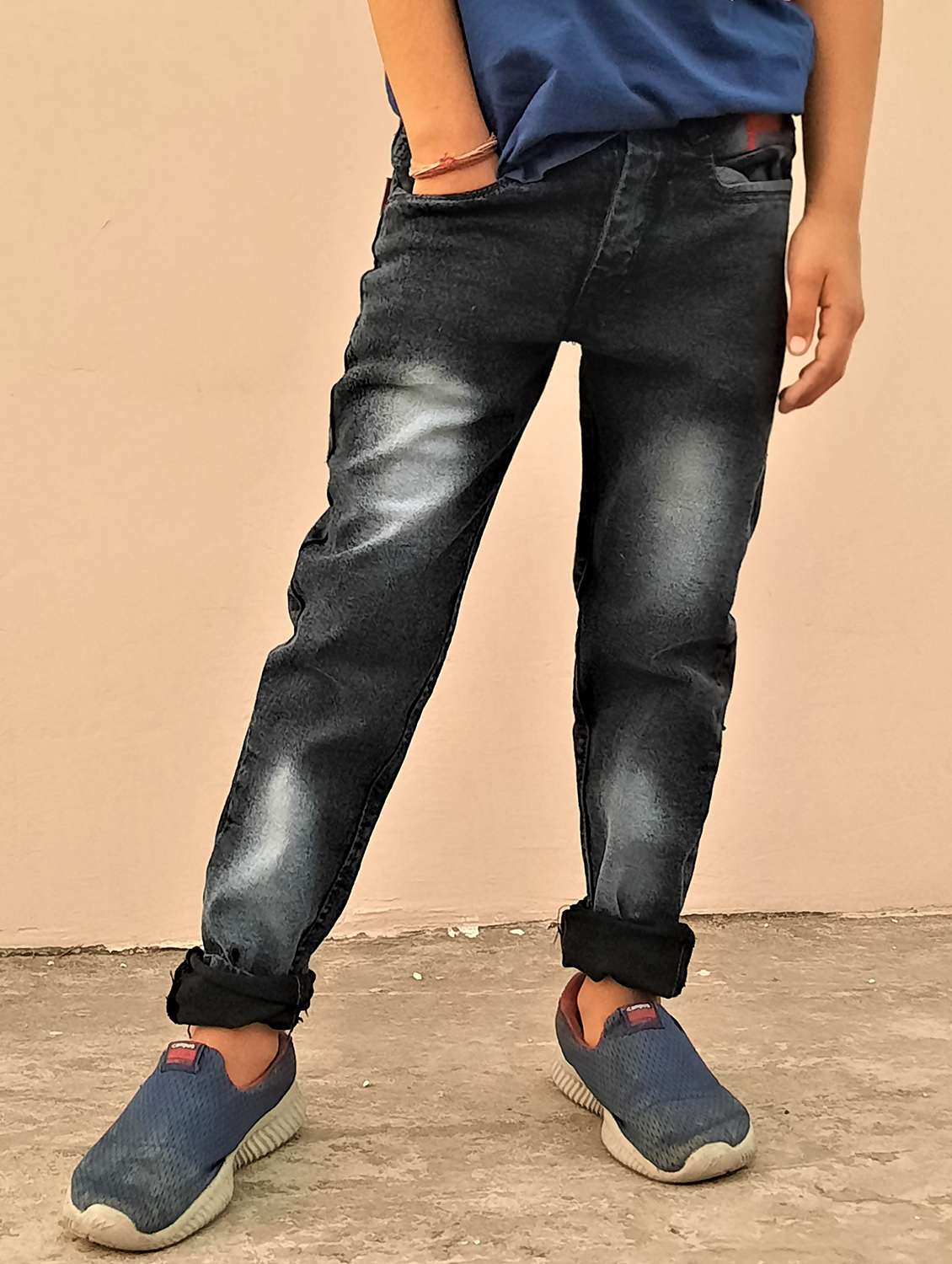 boy's plain slim fit jeans