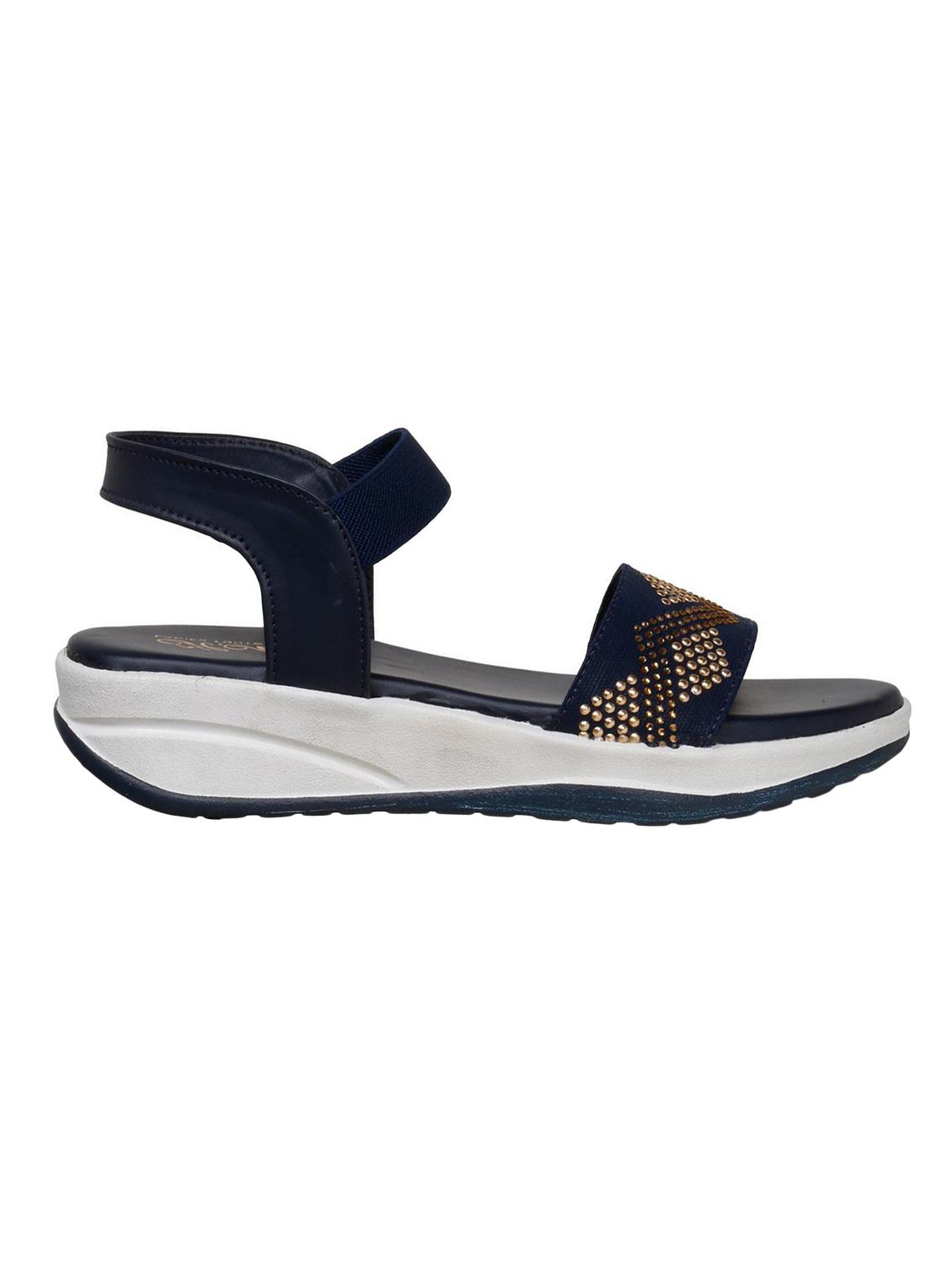 women blue back strap wedge - 18606102 -  Standard Image - 1