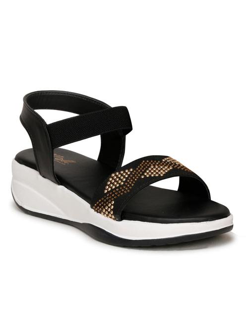 women black back strap wedge - 18606104 -  Standard Image - 0