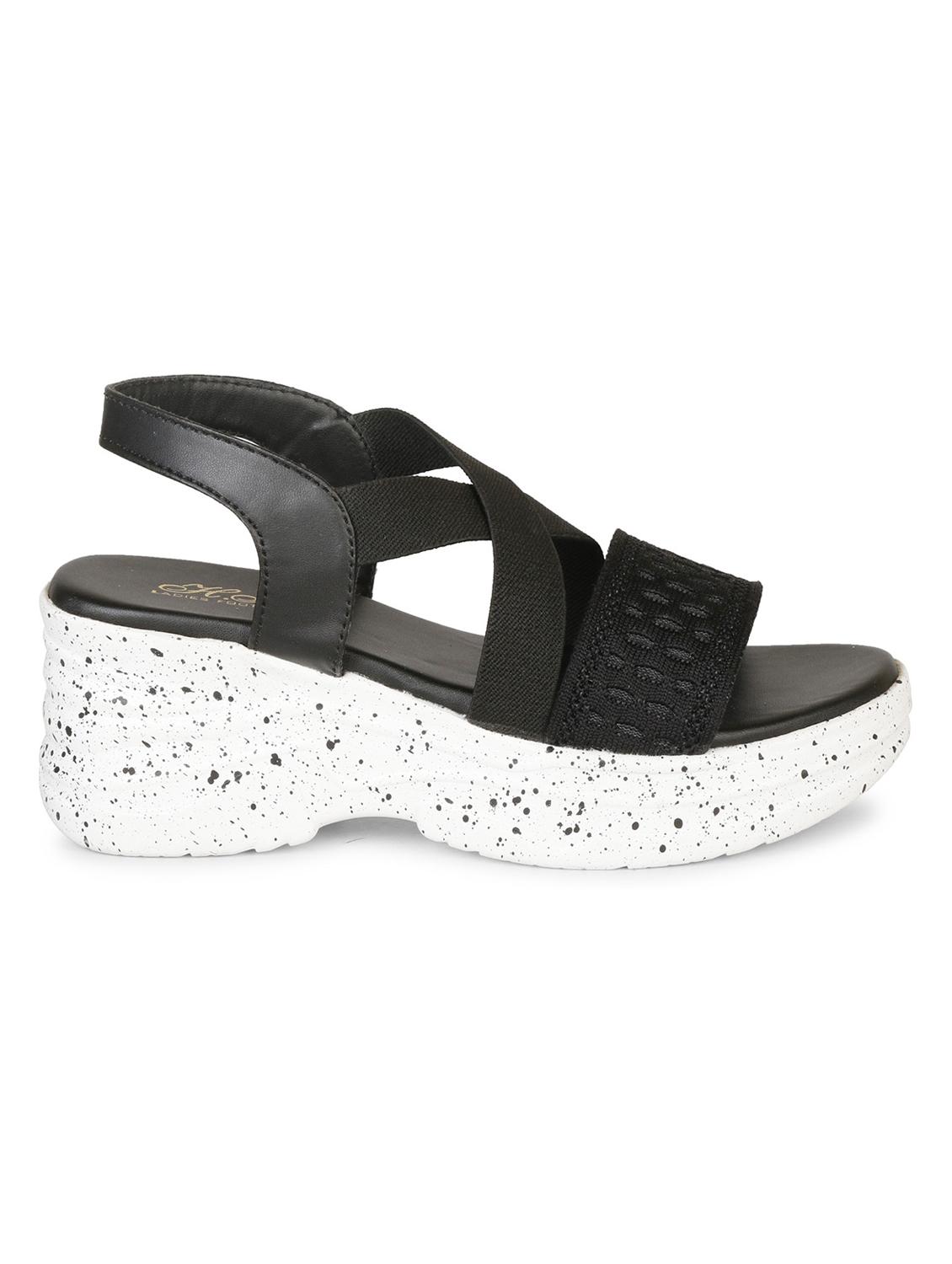 women black back strap wedge - 18606126 -  Standard Image - 1