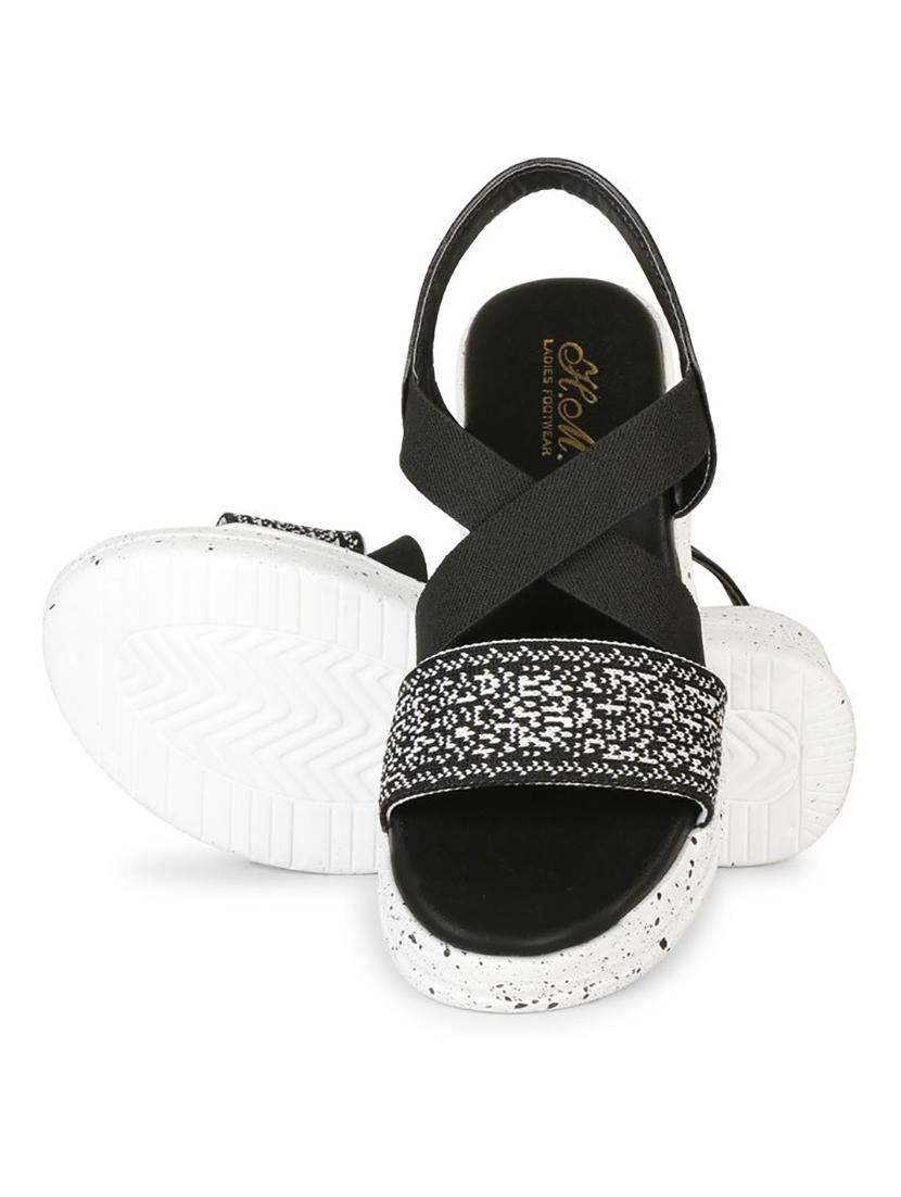 women black back strap wedge - 18606127 -  Standard Image - 1