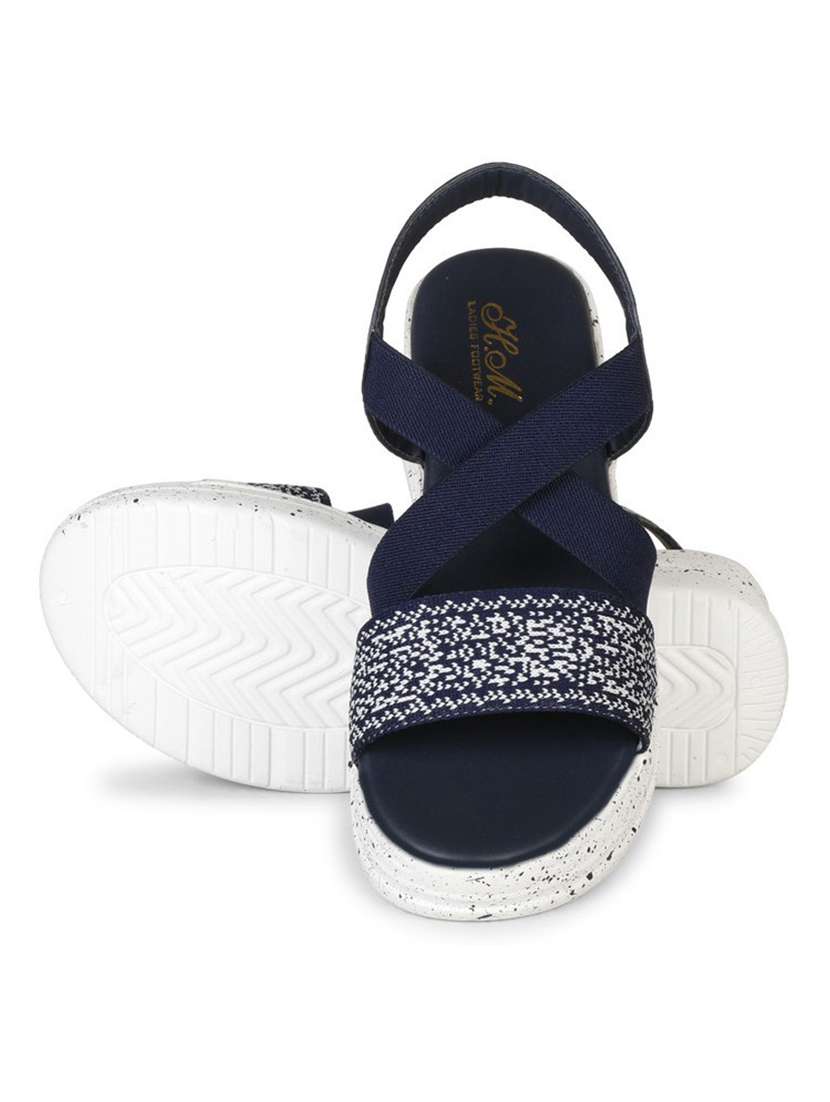 women printed back strap wedge - 18606138 -  Standard Image - 1