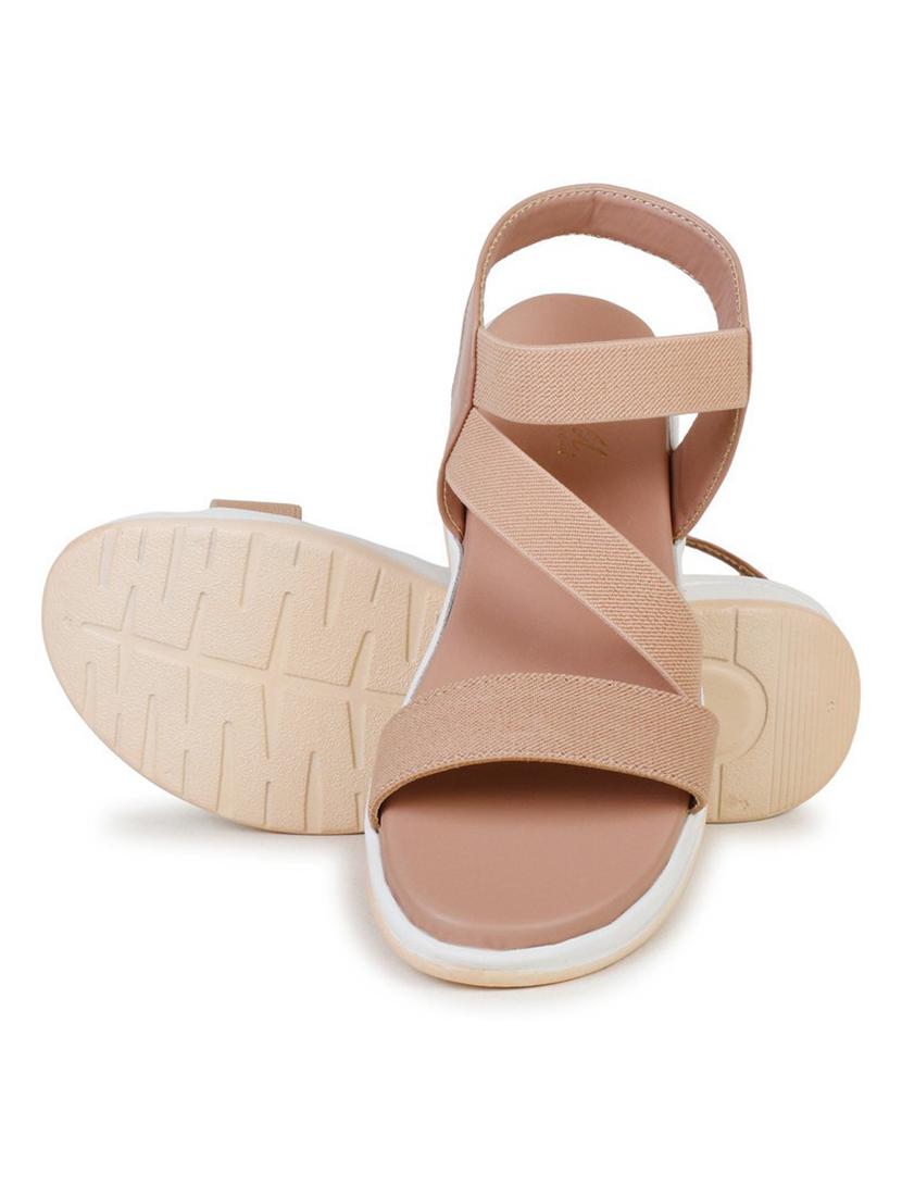 women pink back strap wedge - 18606156 - Standard Image - 1