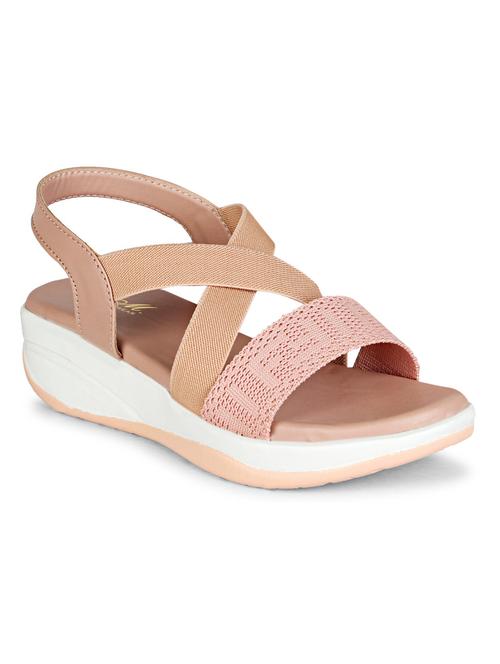 women pink back strap wedge - 18606159 -  Standard Image - 0
