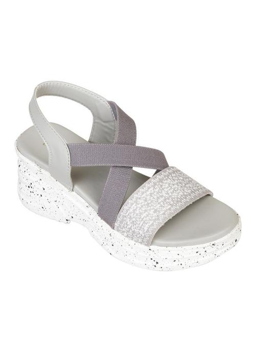 women grey back strap wedge - 18606164 -  Standard Image - 0
