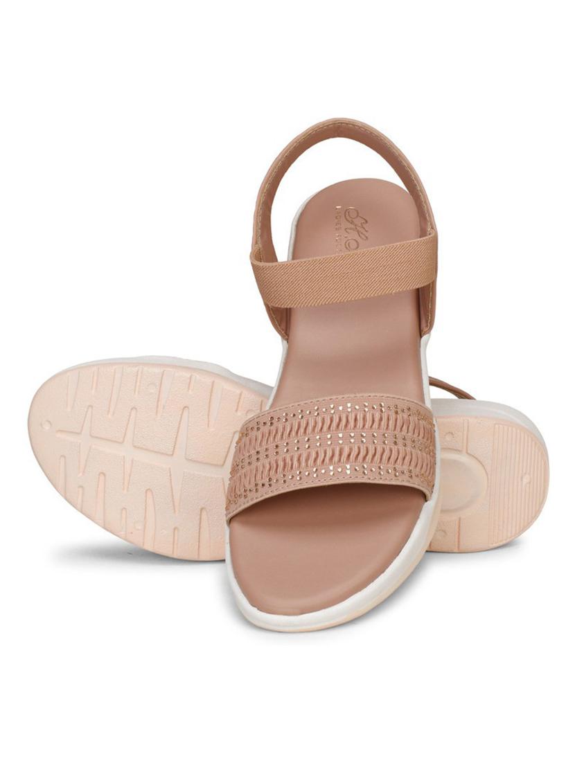 women pink back strap wedge - 18606169 - Standard Image - 1