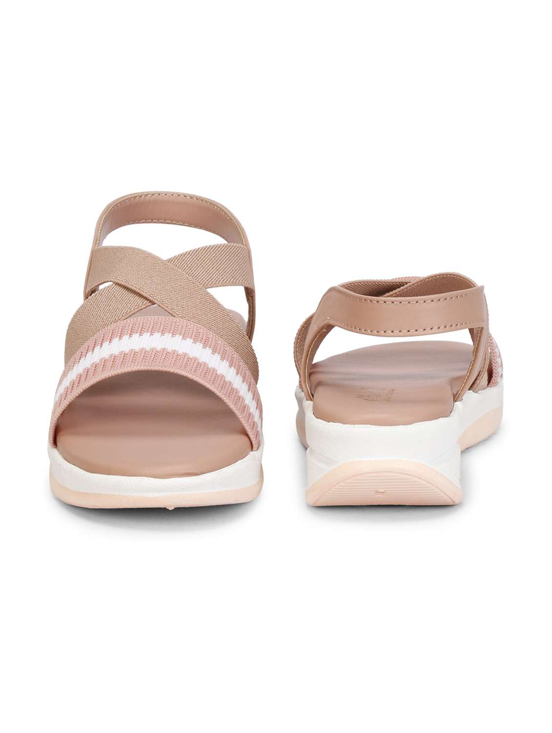 women striped back strap wedge - 18606200 -  Standard Image - 1