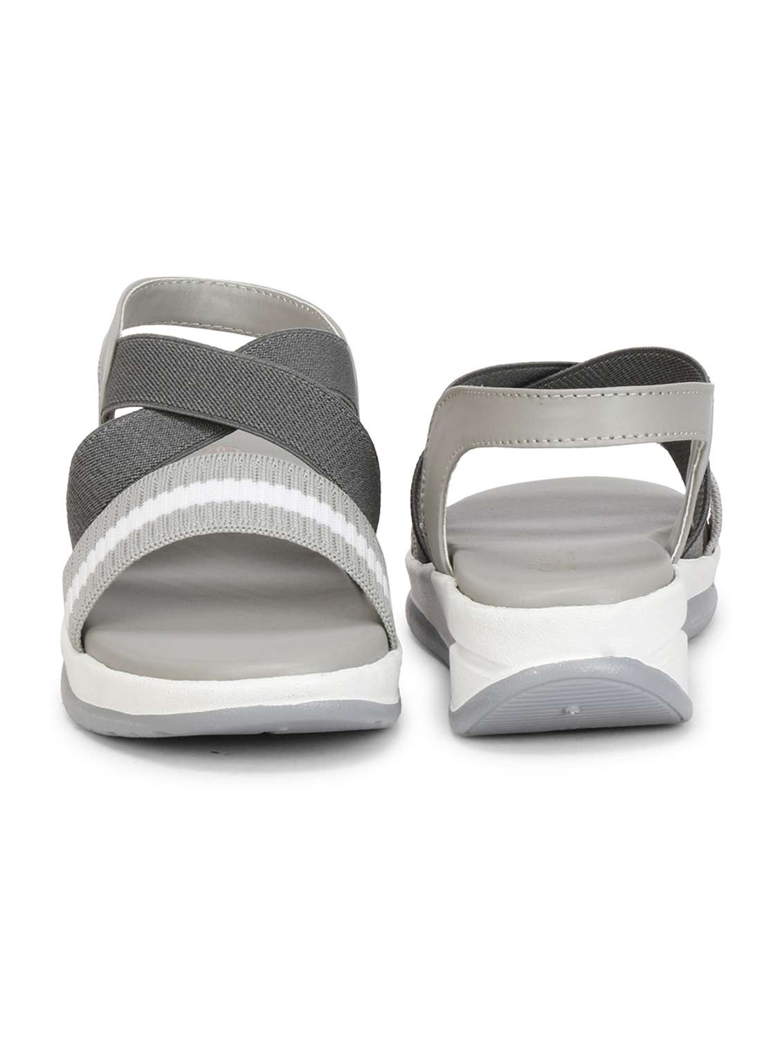 women striped back strap wedge - 18606201 -  Standard Image - 1