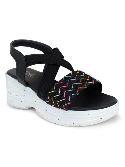 women embellished back strap wedge - 18606204 - Standard Image - 0