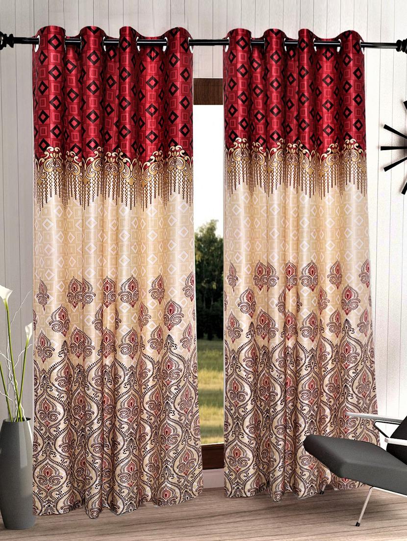 ethnic motif printed curtains
