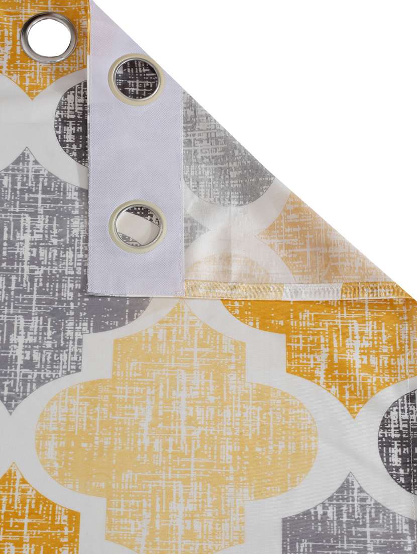 geometric motif printed curtains - 18606870 - Standard Image - 4