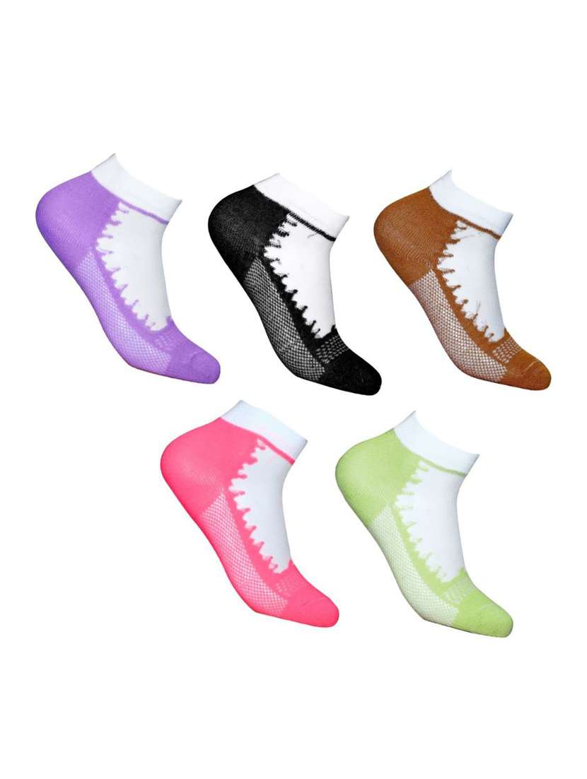 pack of 5 ankle length socks   - 18614007 -  Standard Image - 1