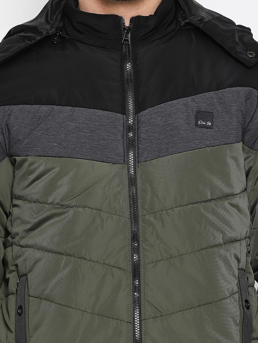 hooded color blocked quilted jacket - 18614468 - Standard Image - 4