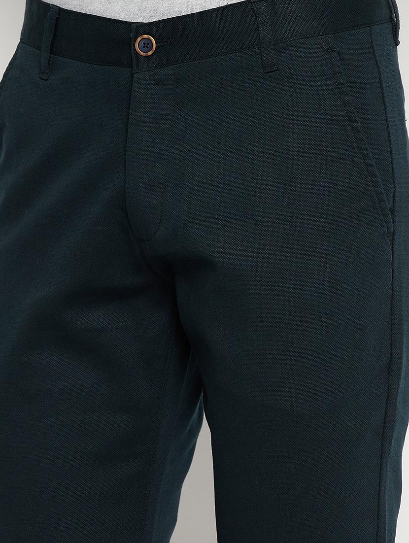 solid flat front casual trouser - 18614473 - Standard Image - 4