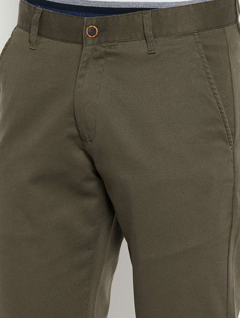 solid flat front casual trouser - 18614474 -  Standard Image - 4