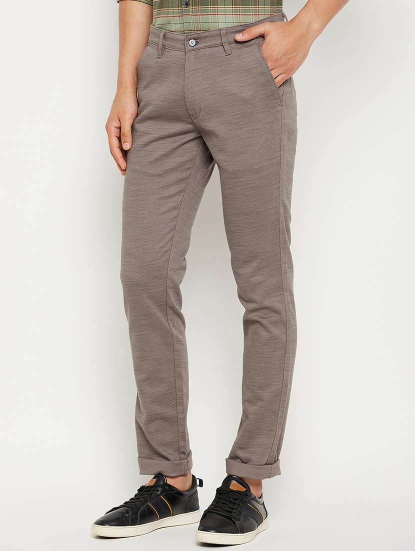 solid flat front casual trouser - 18614476 -  Standard Image - 1
