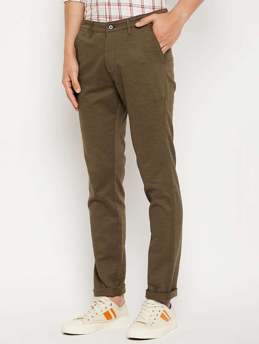 solid flat front casual trouser - 18614477 -  Standard Image - 1