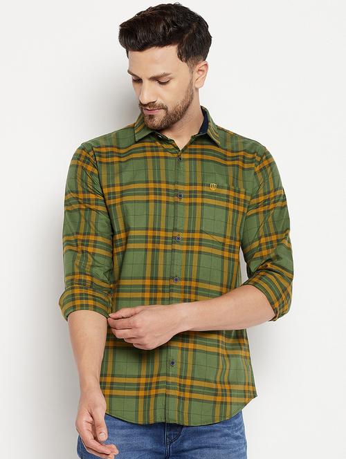 green checkered casual shirt - 18614478 -  Standard Image - 0