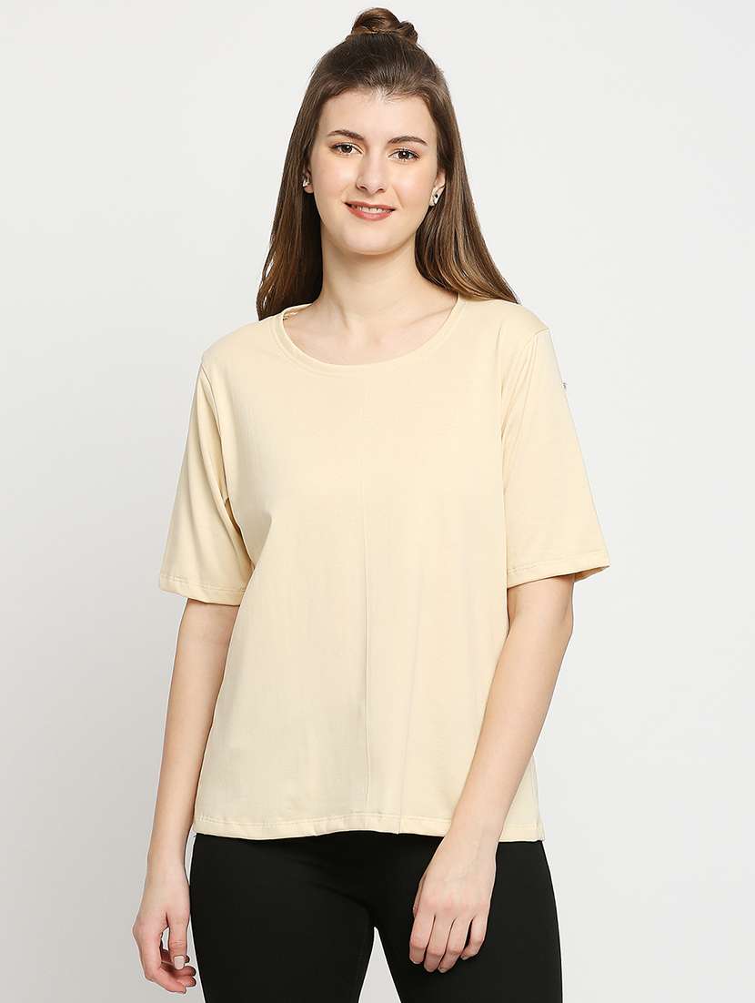 women's plain round neck t-shirt