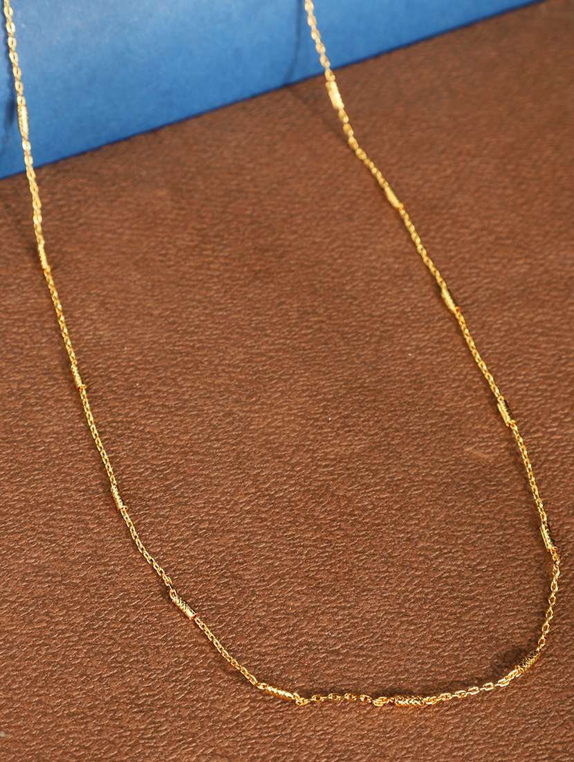 gold brass long necklace