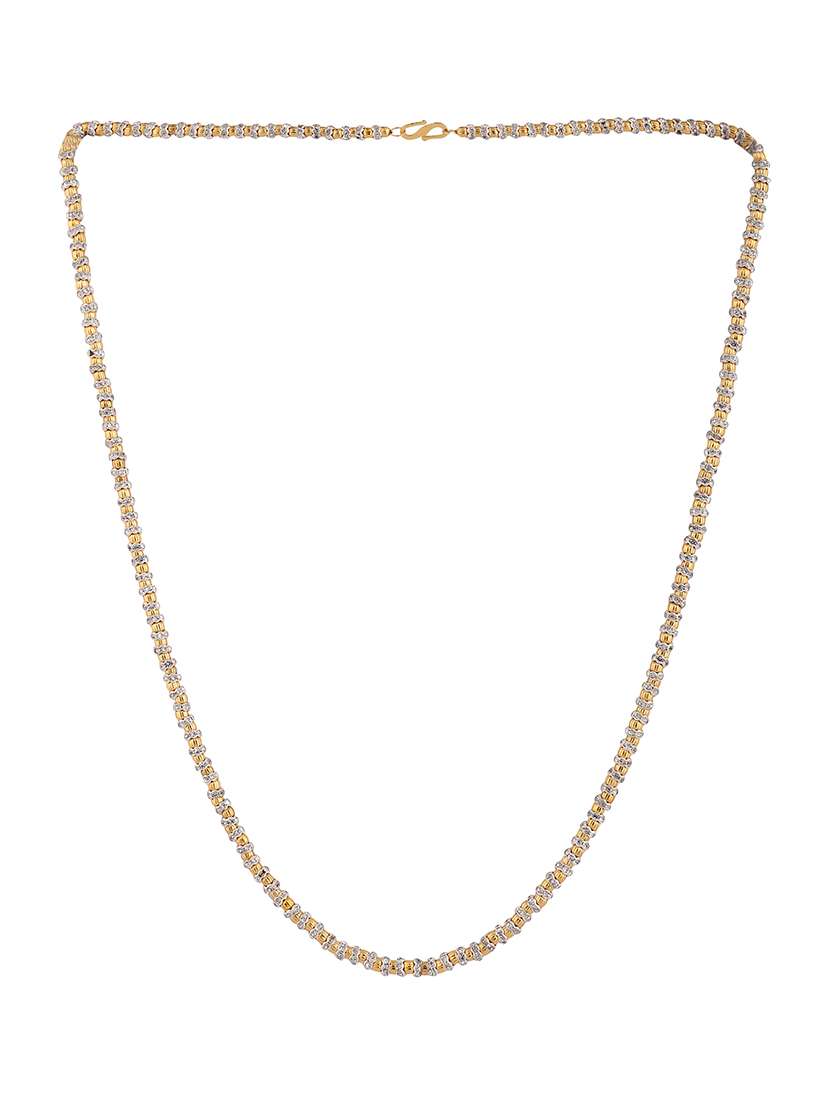 gold brass long necklace