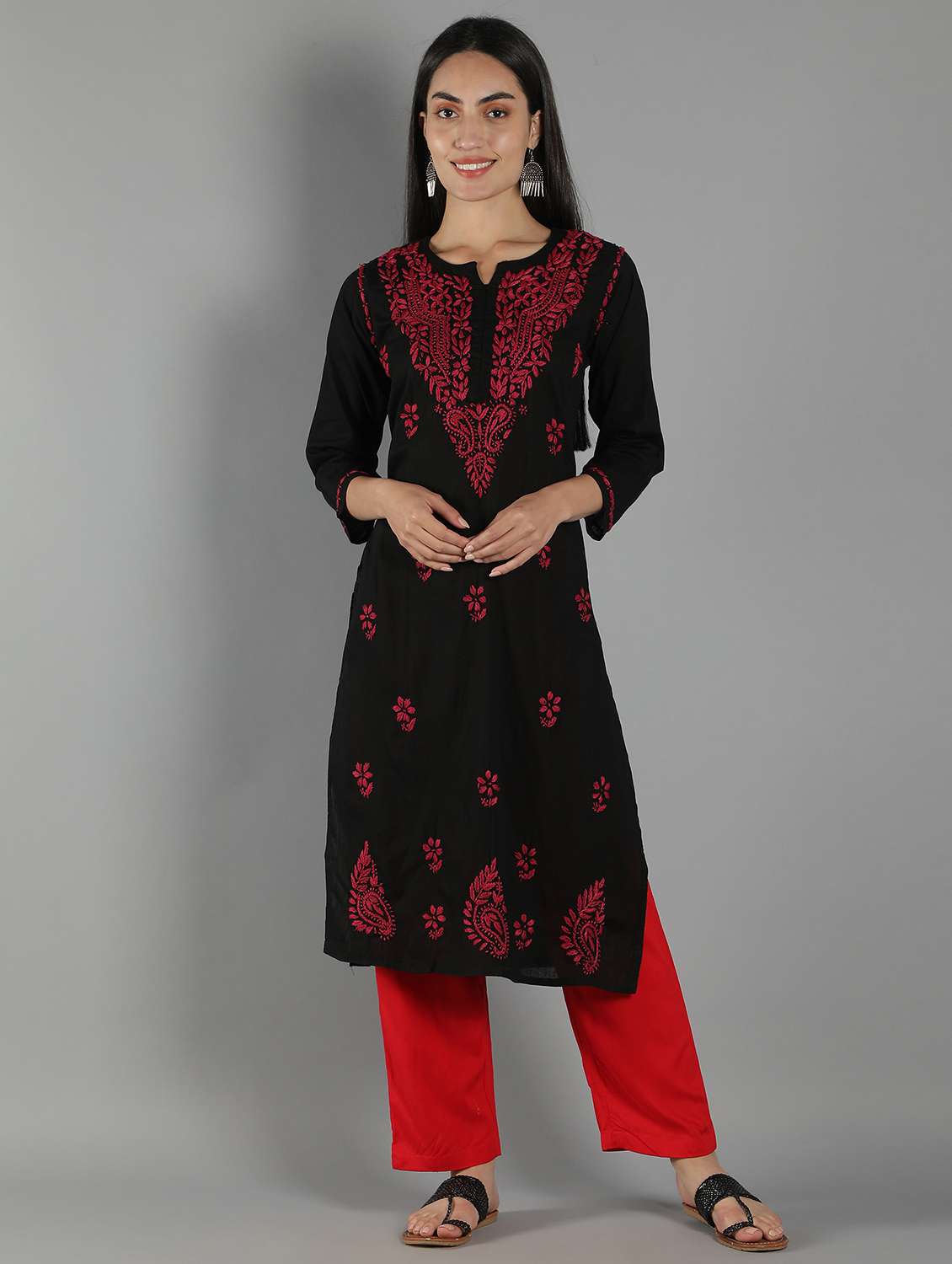 women's straight kurta - 18616436 - Zoom Image - 0