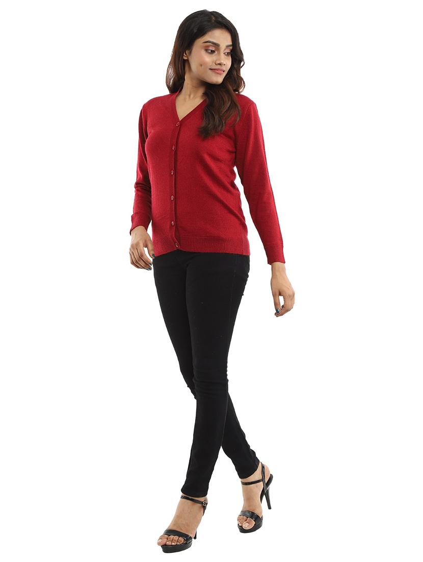 v-neck solid cardigan - 18616746 - Standard Image - 4