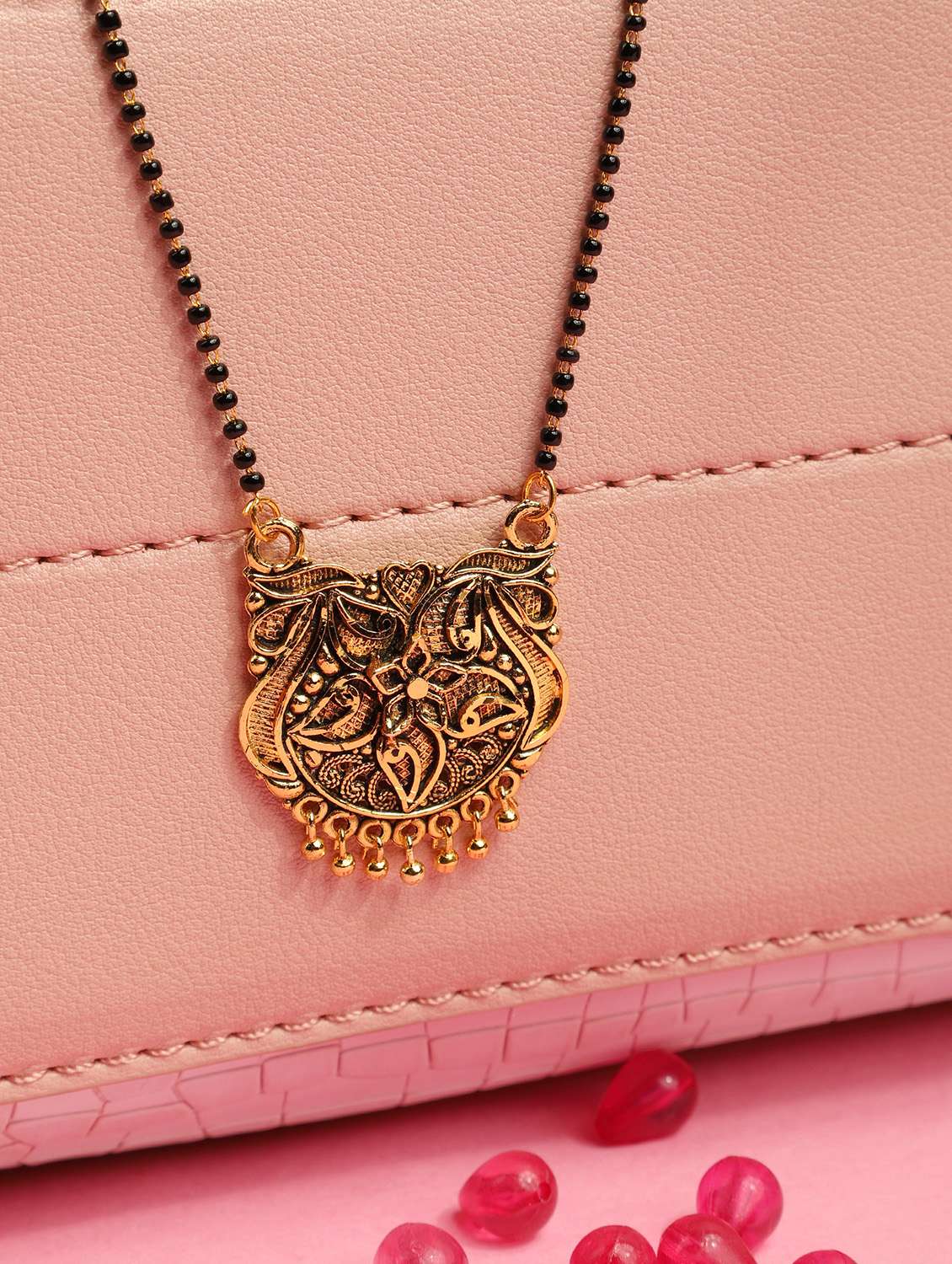 antique gold plated metal mangalsutra - 18616951 -  Standard Image - 1