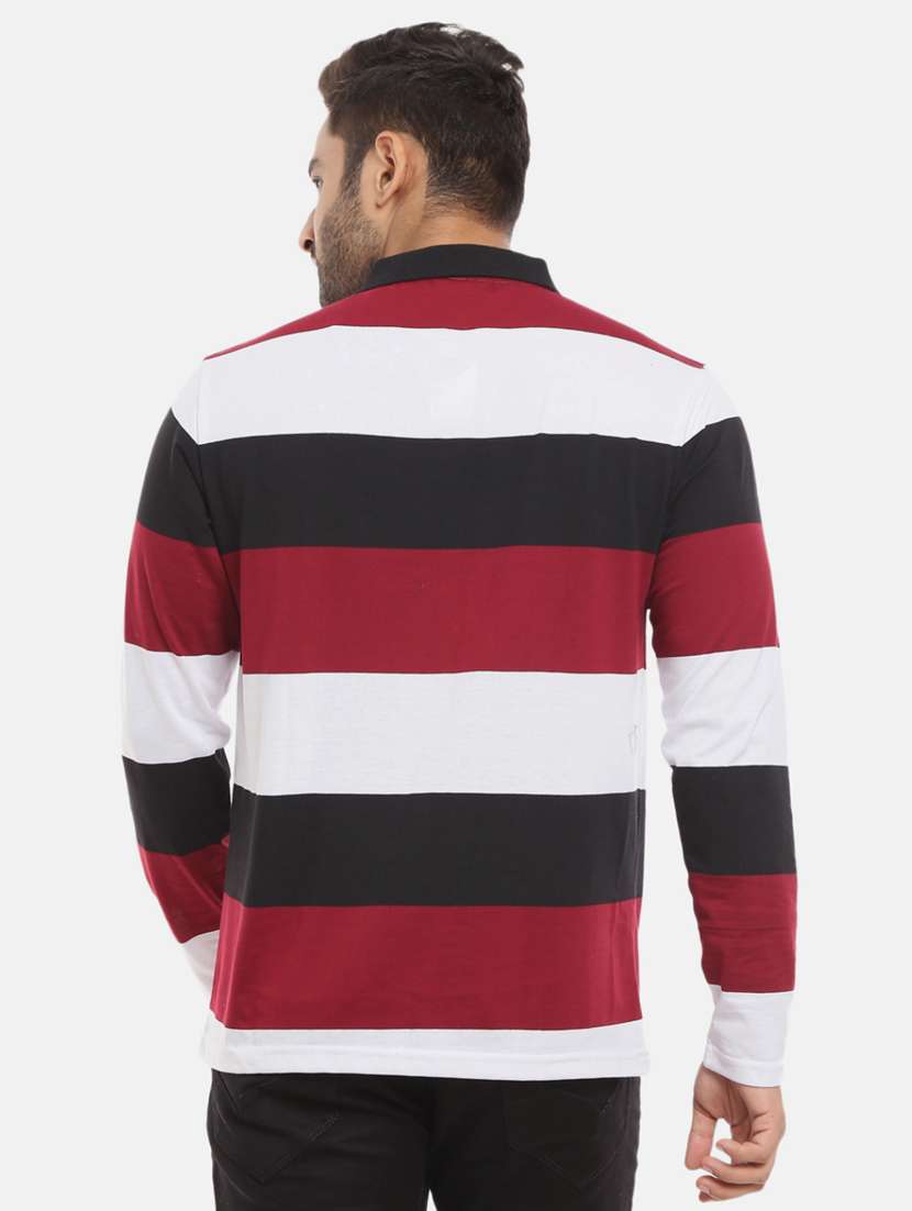 polo neck striped t-shirt - 18617348 -  Standard Image - 1