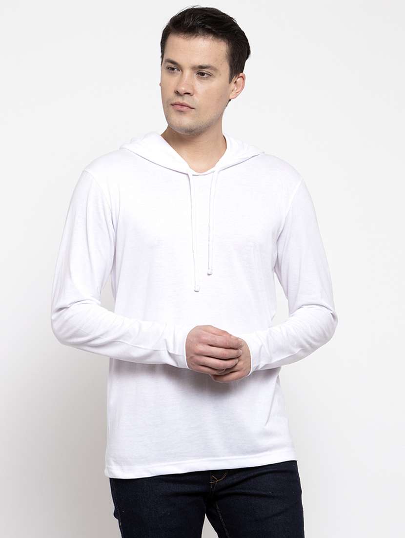 solid hooded t-shirt
