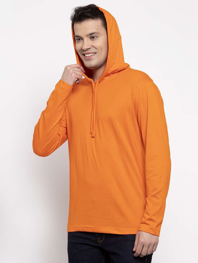 solid hooded t-shirt - 18618149 - Standard Image - 1