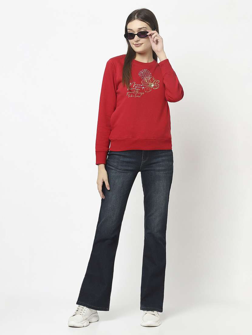 women's chest print sweatshirt - 18621945 - Standard Image - 4