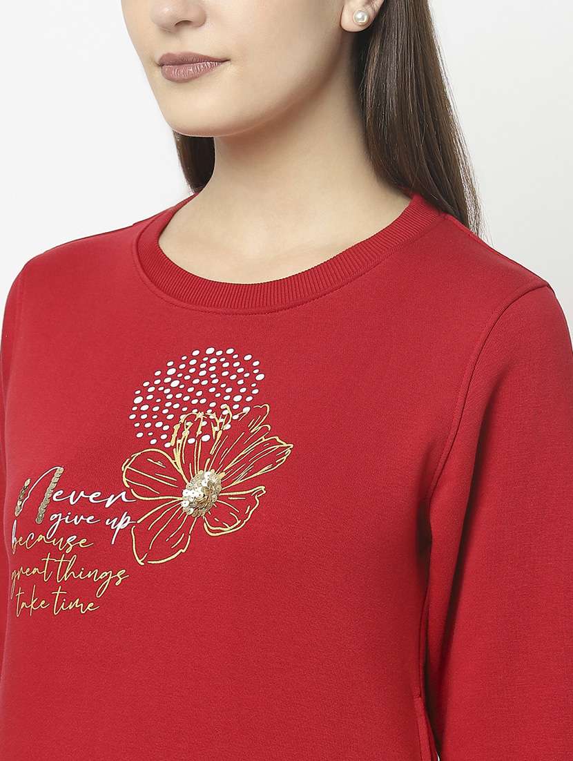 women's chest print sweatshirt - 18621945 - Standard Image - 6